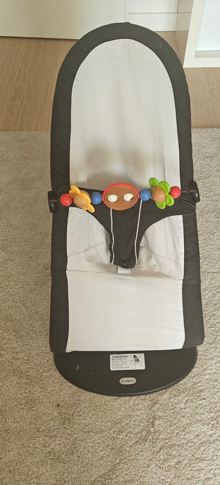BabyBjörn Wipstoel met Speelboog, Kinderen en Baby's, Overige merken, Wipstoel, Zo goed als nieuw, Met gordel(s) of riempje(s)