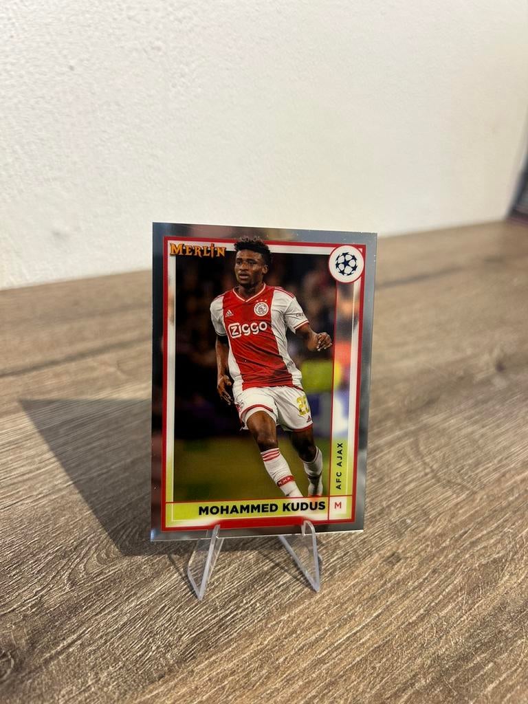 Mohammed Kudus 2022-23 Topps Merlin Chrome #8 Ajax Amsterdam, Ophalen of Verzenden, Zo goed als nieuw, Plaatje