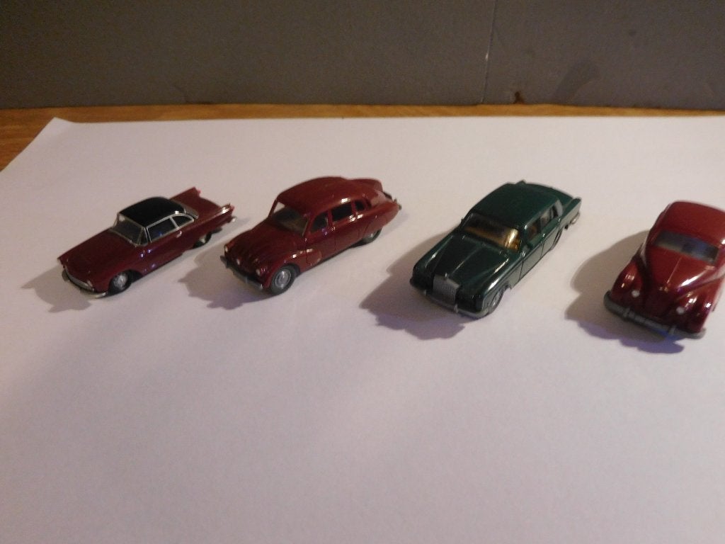 vintage auto's H0 kaveltje B, Overige merken, Gelijkstroom of Wisselstroom, Overige typen, Ophalen of Verzenden