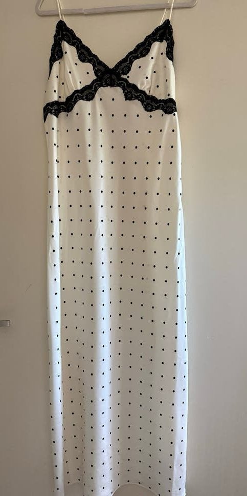 Nieuw Polkadot jurk maat L, Verzenden, Wit, Maat 42/44 (L), Nieuw