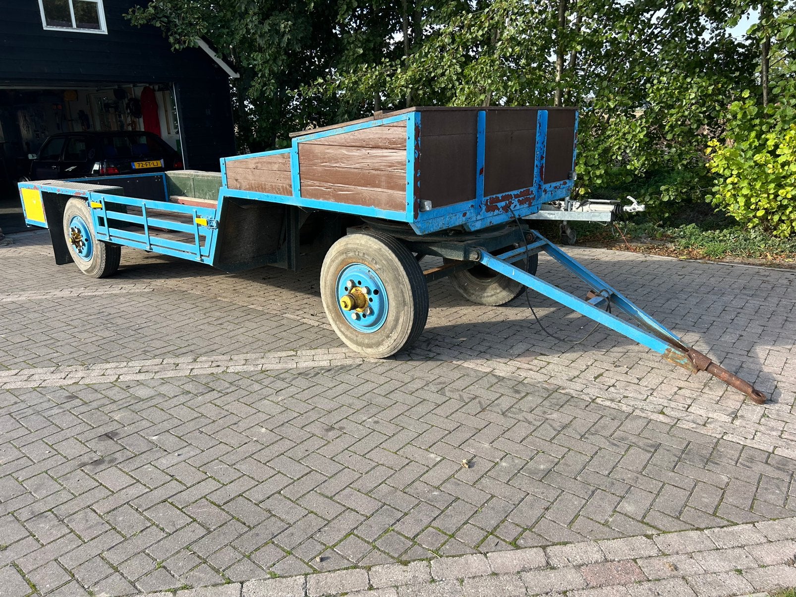 Dieplader, kipper, grondbak, wals, Ophalen, Transport