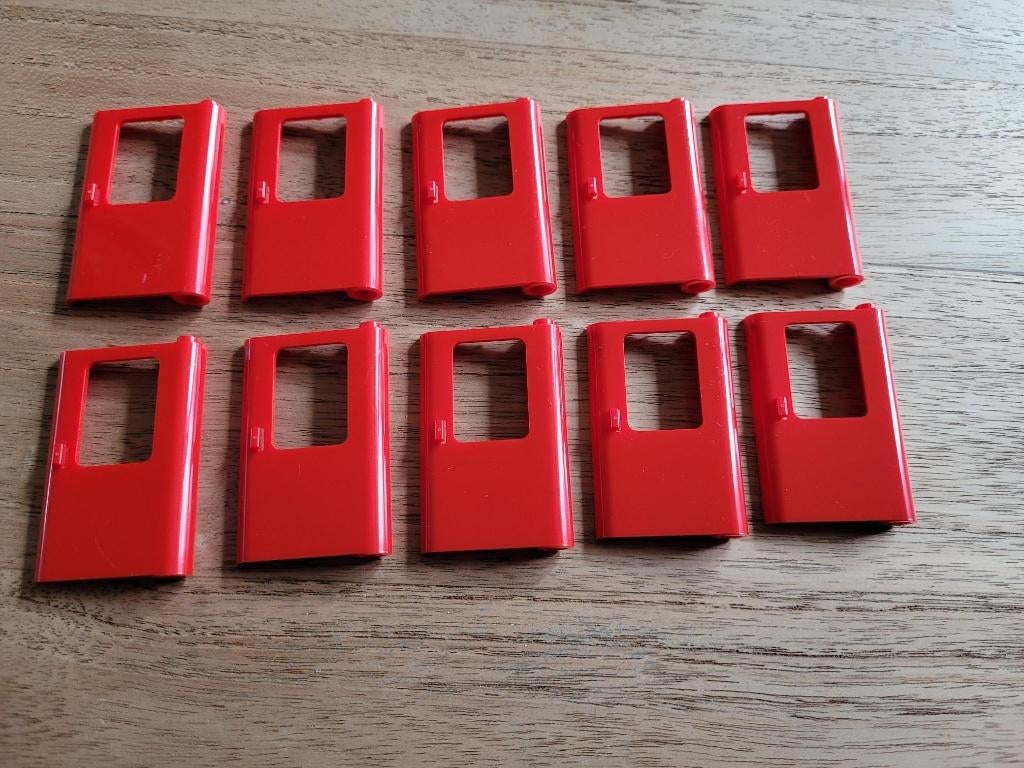 Partij N677=10x Nieuwe rode Lego trein deuren, Lego, Lego, Lego, Nieuw
