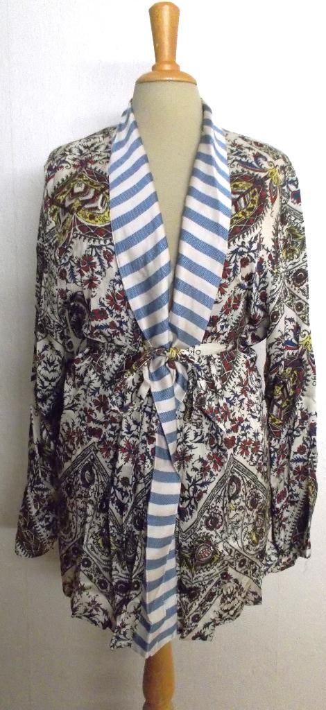 Kort batik look jasje/top van Intissimi! L, Maat 38/40 (M), Bruin, Verzenden, Zo goed als nieuw