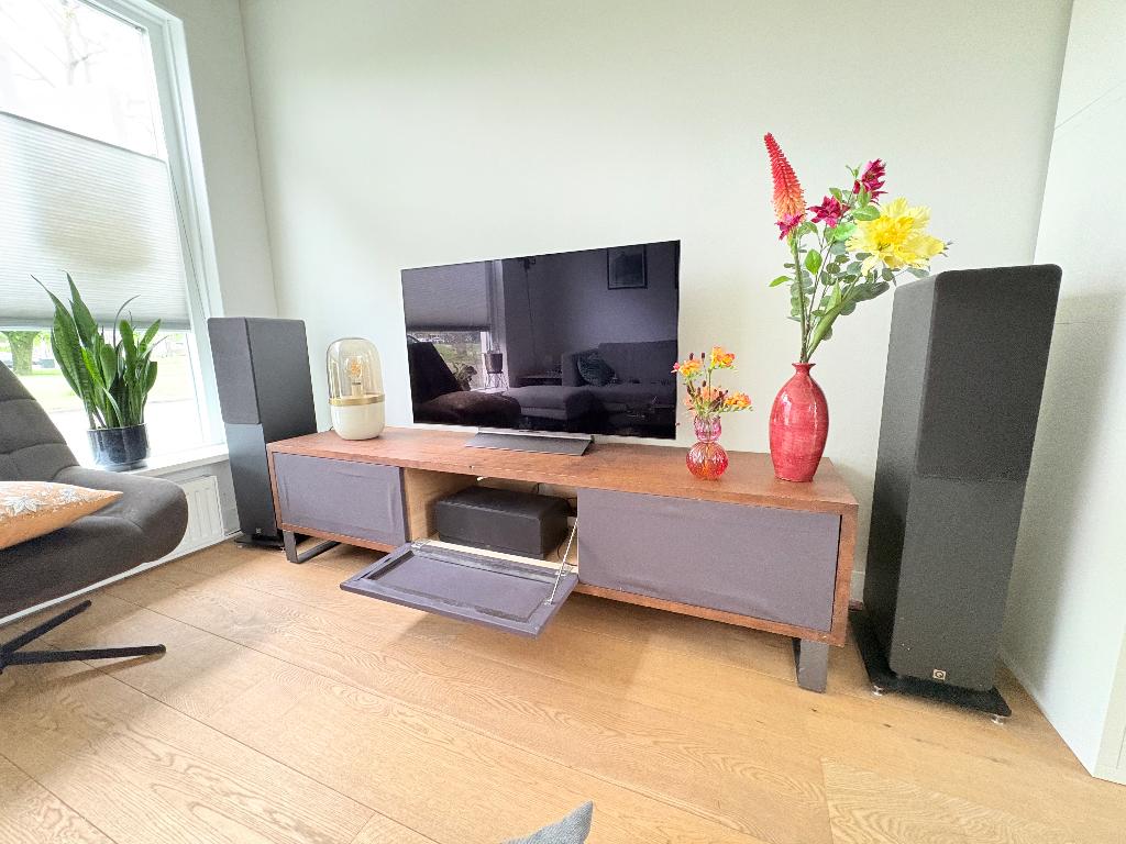 Q Acoustics 2000i 5.1 surround set + Yamaha RX-A550 receiver, Audio, Tv en Foto, Home Cinema-sets, Gebruikt, 70 watt of meer, 5.1-systeem
