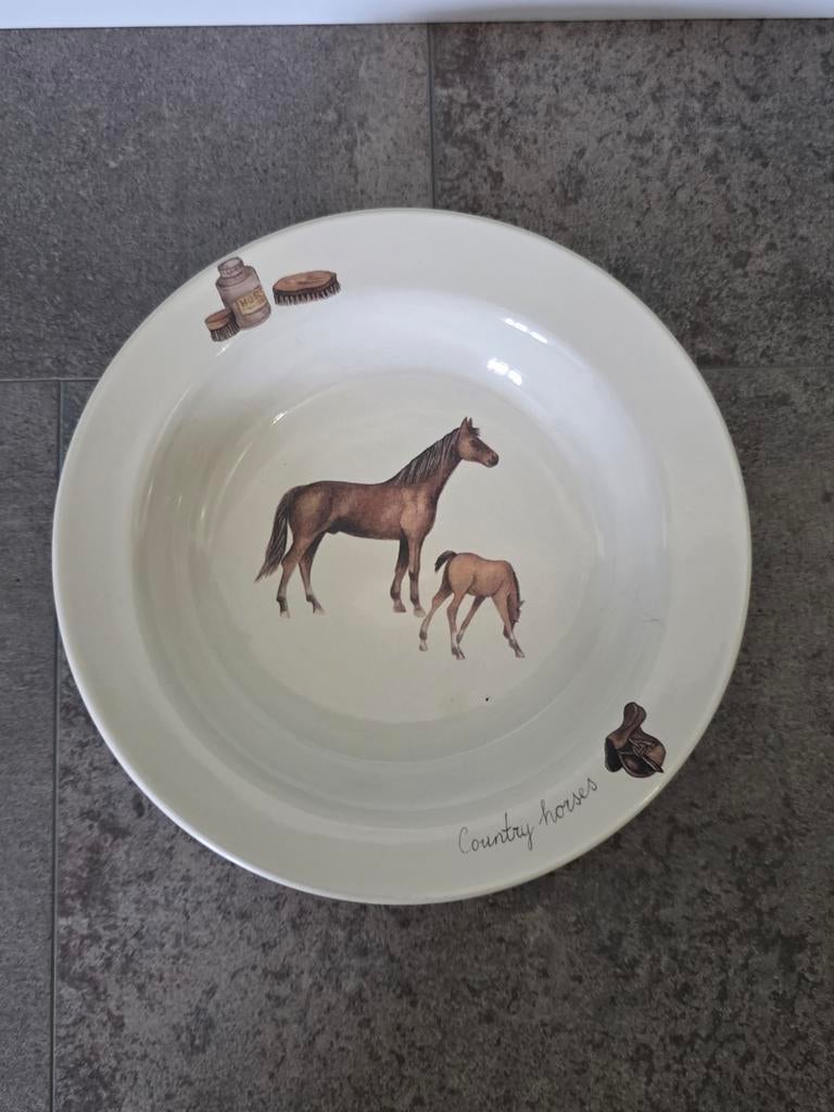 Jet Country horses paarden paard diep bord, Ophalen of Verzenden, Zo goed als nieuw, Bord(en)