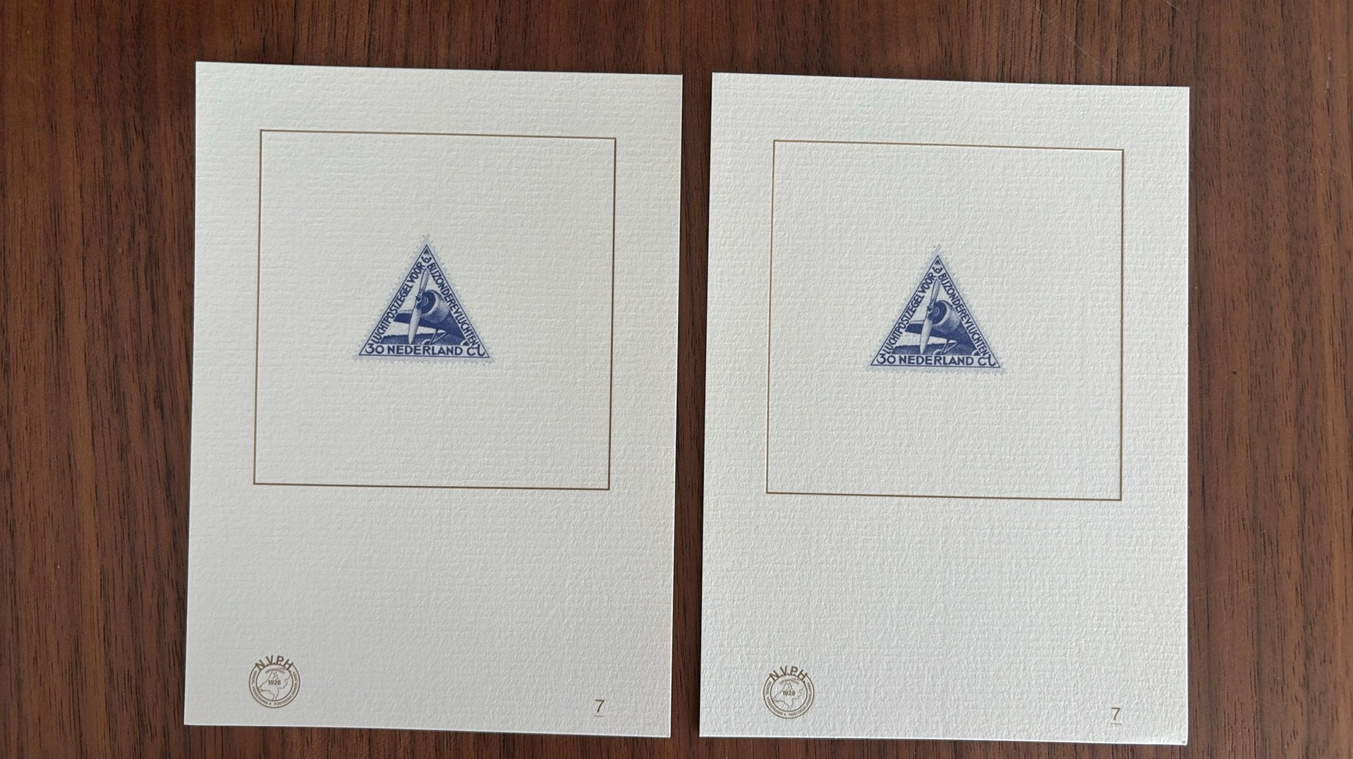 2 blauwdrukken No 7, Postzegels en Munten, Verzenden