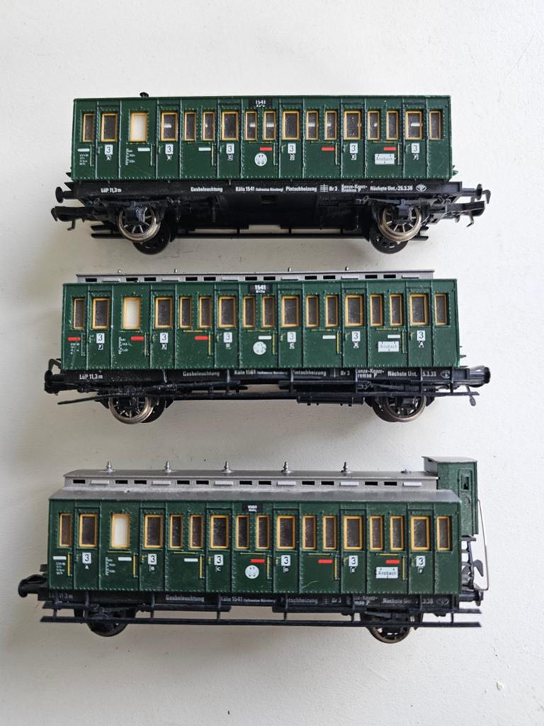 Modeltrein Ho wagons lokaalbaan, 3 stuks, Ophalen of Verzenden, Gelijkstroom, Wagon, Roco