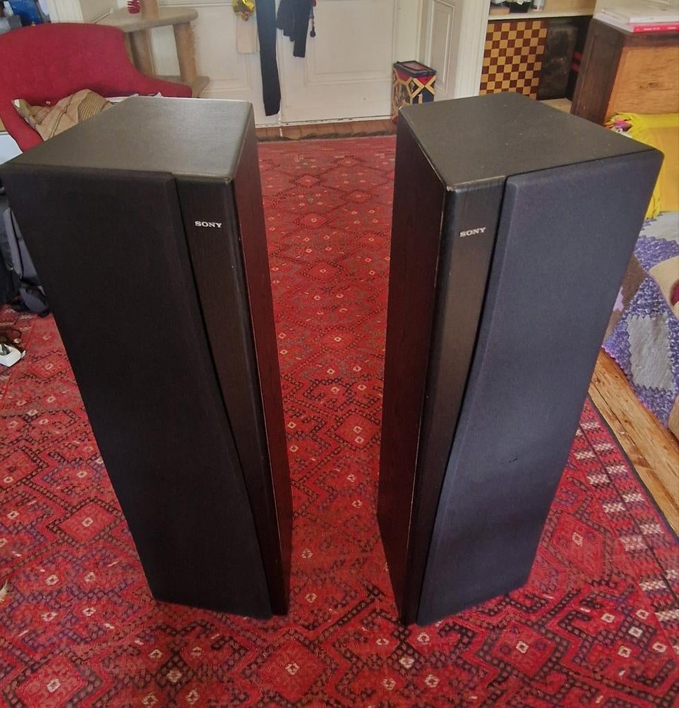 Sony    SS-F 80 ESR (party) box, Ophalen, Gebruikt, Front, Rear of Stereo speakers, Sony
