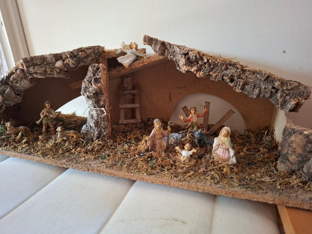 Houten Kerstkribbe met Figuren Made in Italy, Ophalen of Verzenden, Nieuw
