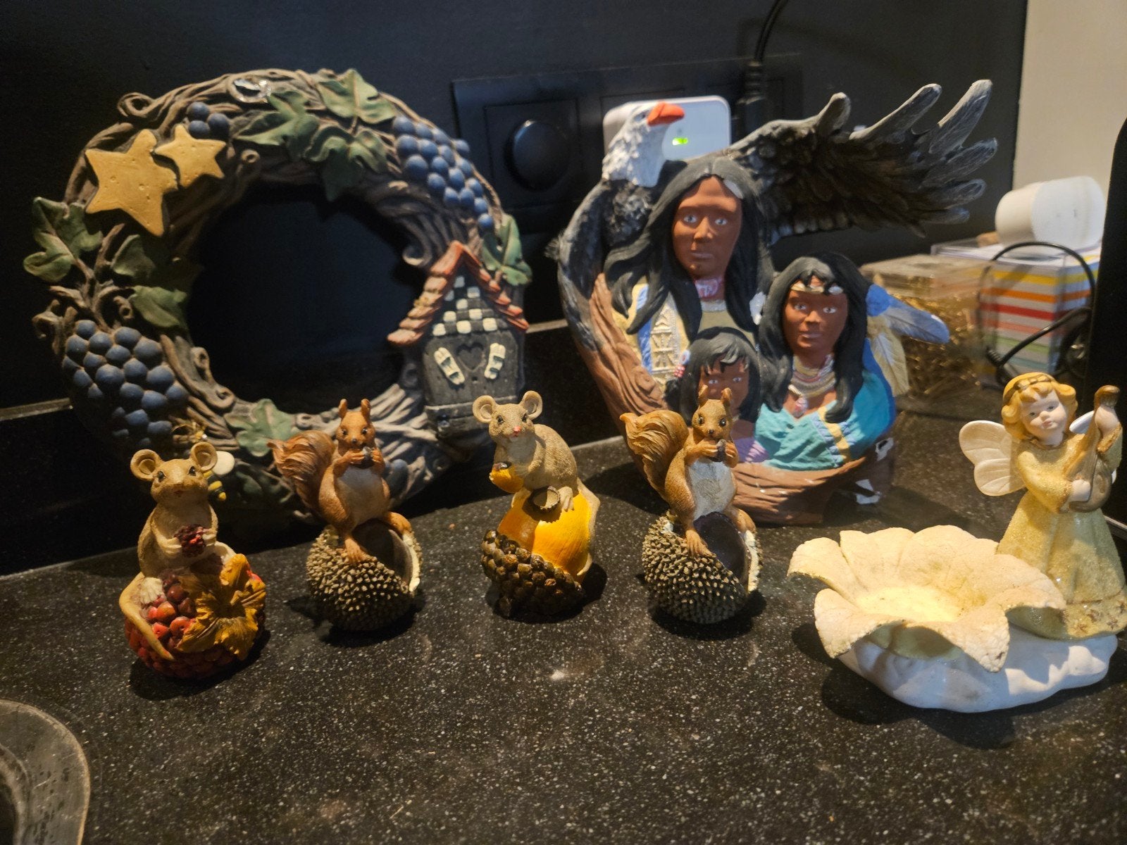 Verzamelpartij decoratieve stenen beeldjes, Ophalen of Verzenden, Gebruikt, Overige typen