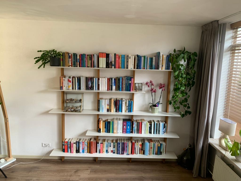 Wandkast wit/eiken Tenzo Bridge 224x190 cm, Huis en Inrichting, Kasten | Wandmeubels, Ophalen, Zo goed als nieuw, 150 tot 200 cm