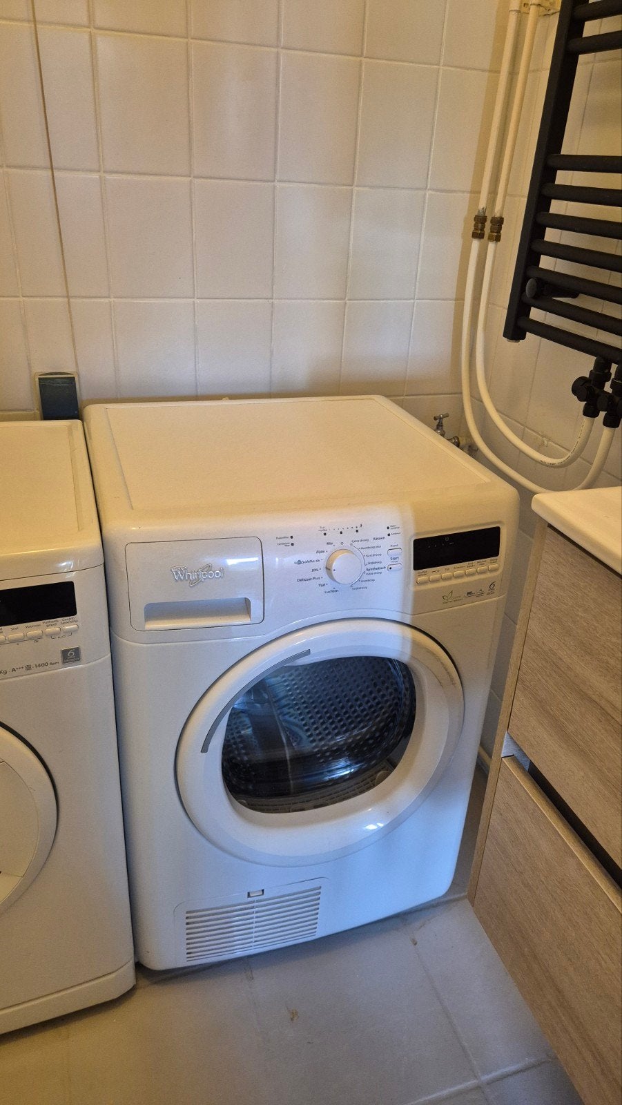 Whirlpool condensdroger - 6 kg, Ophalen, 6 tot 8 kg, Gebruikt, Voorlader