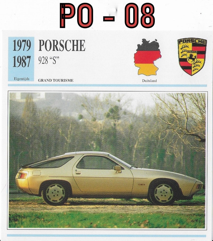 Po8 autokaart porsche 928 s ( 1979- 1987 ), Ophalen of Verzenden, Zo goed als nieuw, Auto's