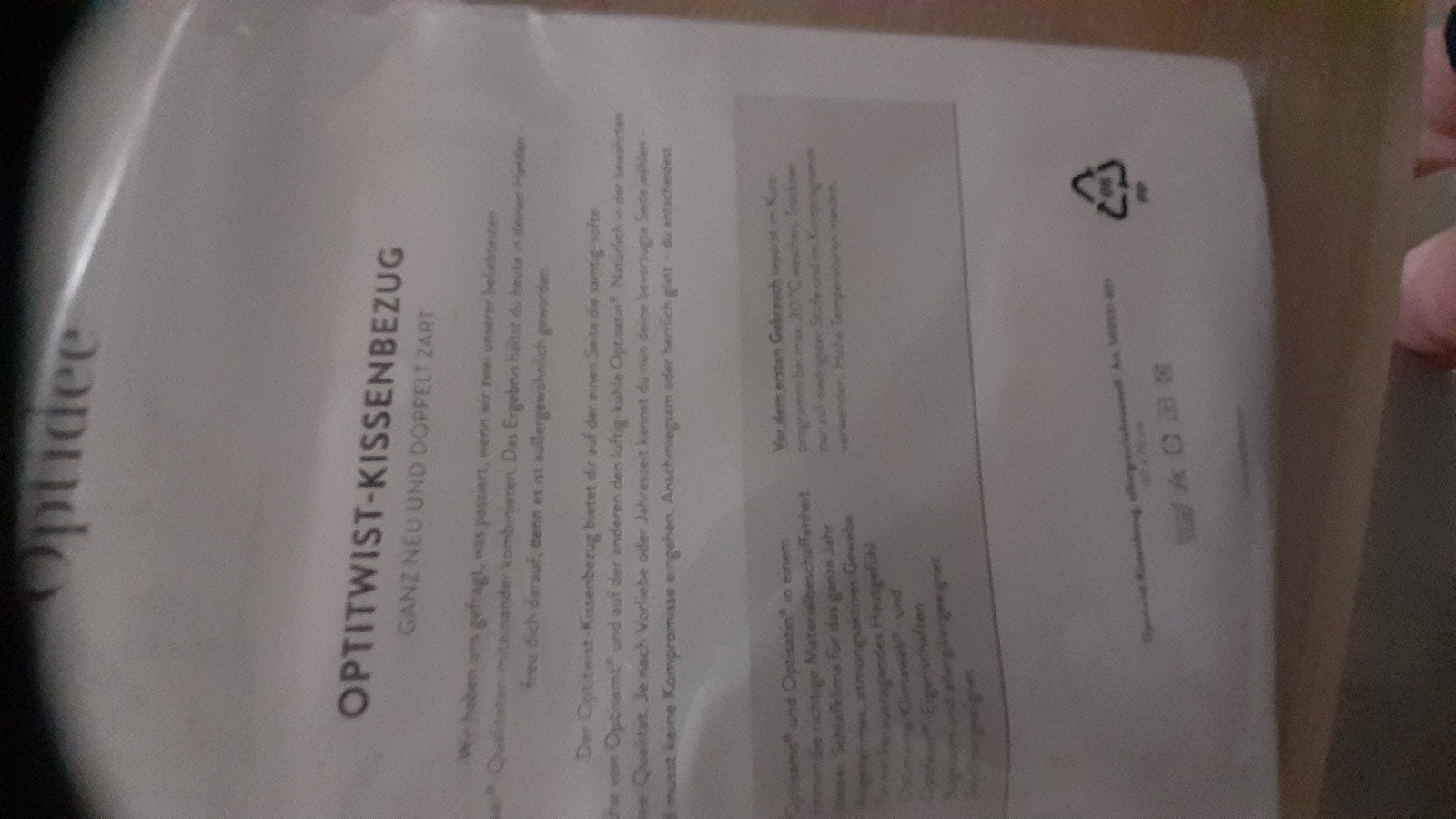 Optidee Optitwist Dekbedovertrek Zilvergrijs/Sneeuwwit, Ophalen, Nieuw, Eenpersoons, Dekbedovertrek