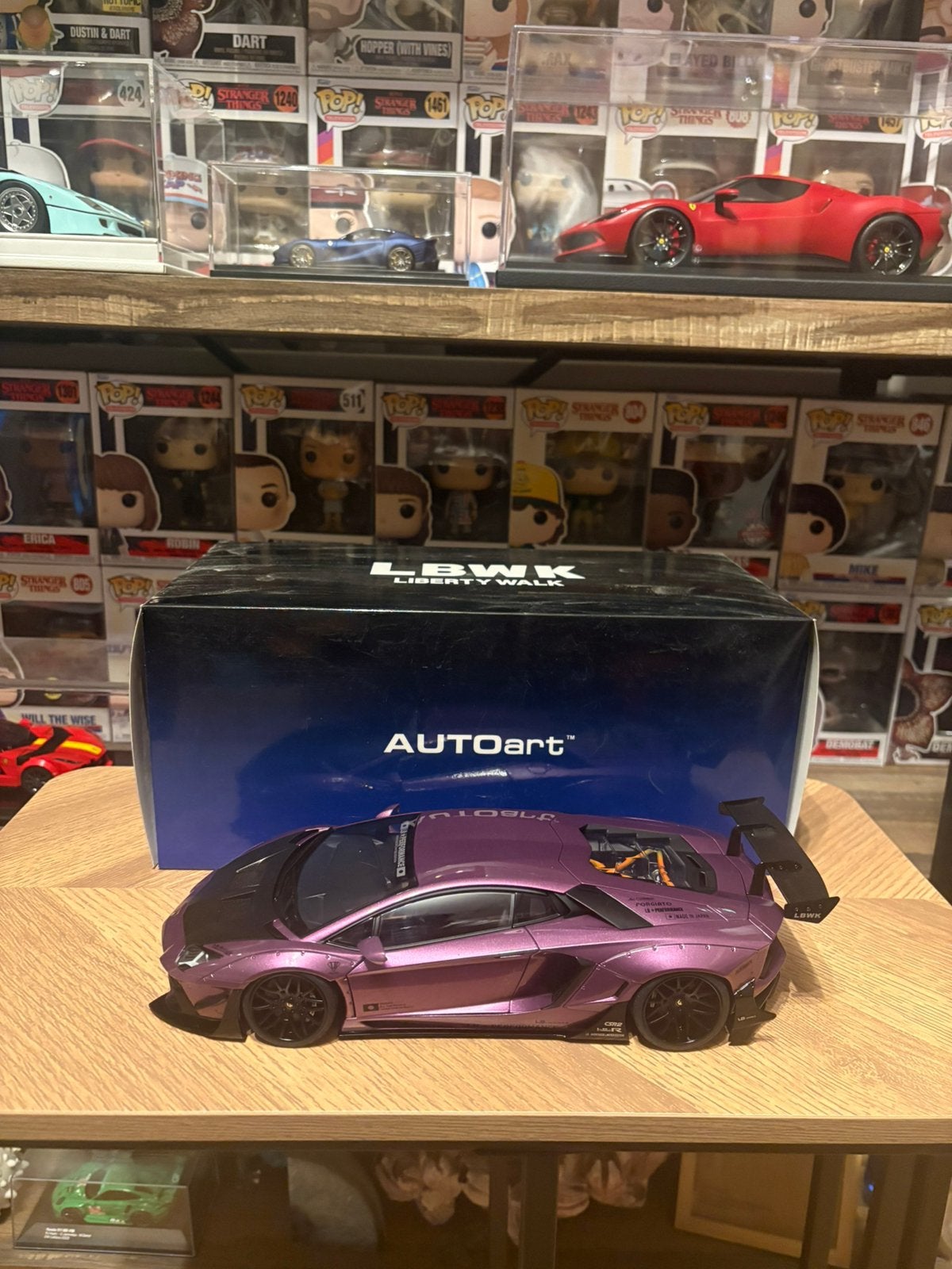 1:18 AutoArt Lamborghini Aventador Liberty Walk, Hobby en Vrije tijd, Ophalen of Verzenden, Zo goed als nieuw, Autoart