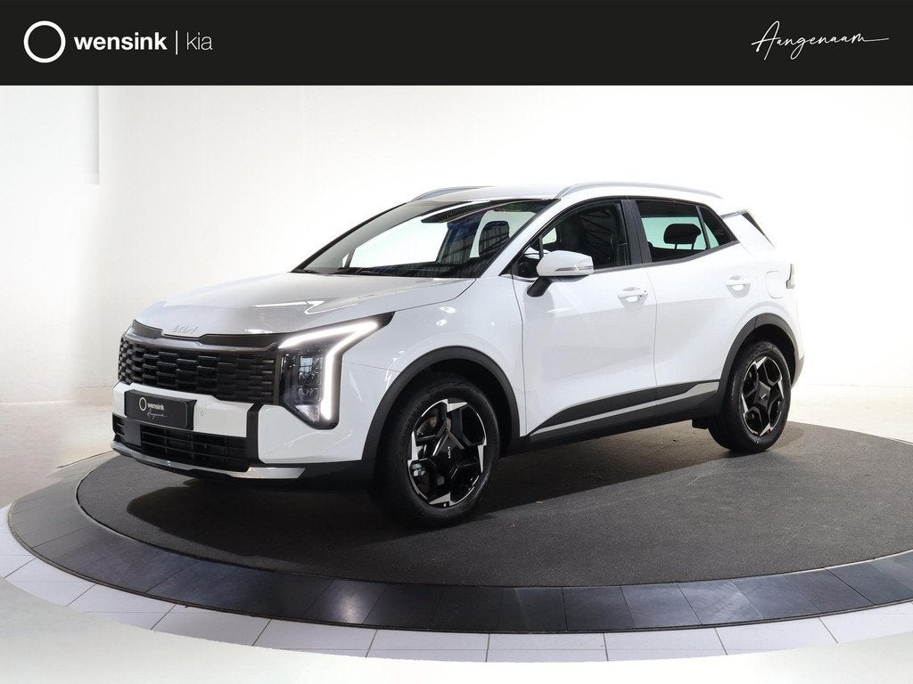 Kia Sportage 1.6 T-GDi Hybrid DynamicLine | Achteruitrijcame, Auto's, Kia, 4 cilinders, Leder en Stof, Wit, Nieuw