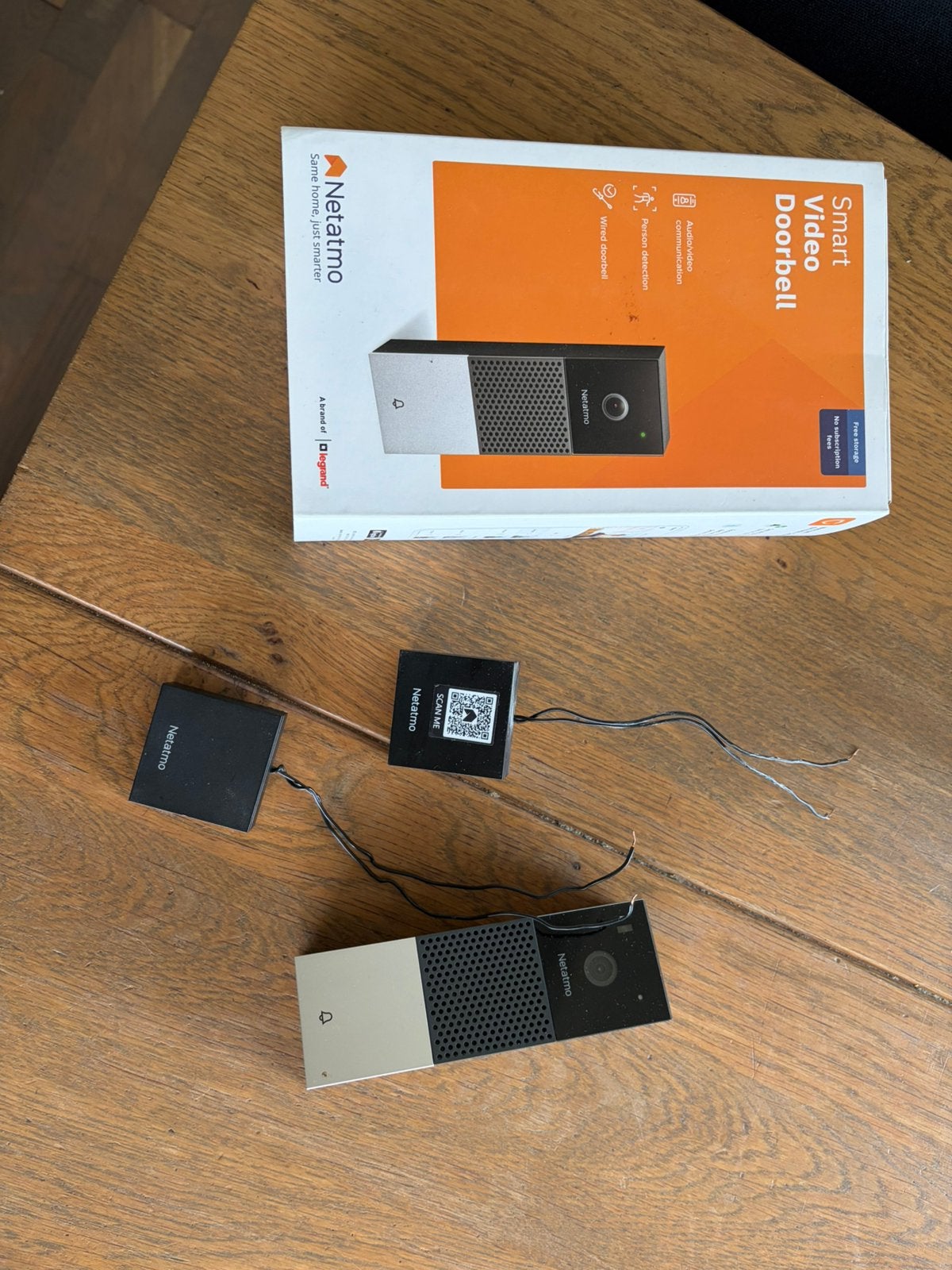 Netatmo Smart Video Deurbel, Ophalen of Verzenden, Bewegingsdetectiesensor, Gebruikt, Bedraad