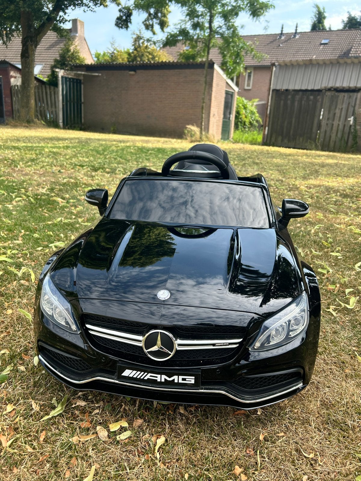 Elektrische kinderauto Mercedes AMG C63S Coupé Zwart, Ophalen, Zo goed als nieuw, Afstandsbediening