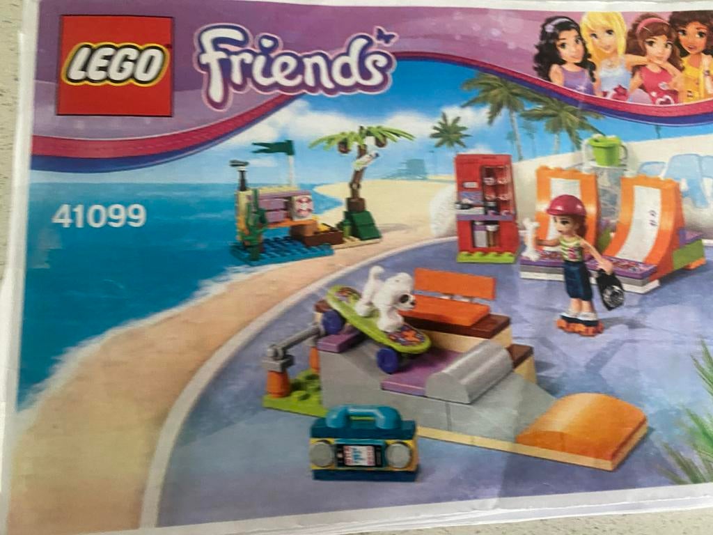 Lego Friends 41099 Skatepark compleet zonder doos, Gebruikt, Lego, Friends, Ophalen of Verzenden