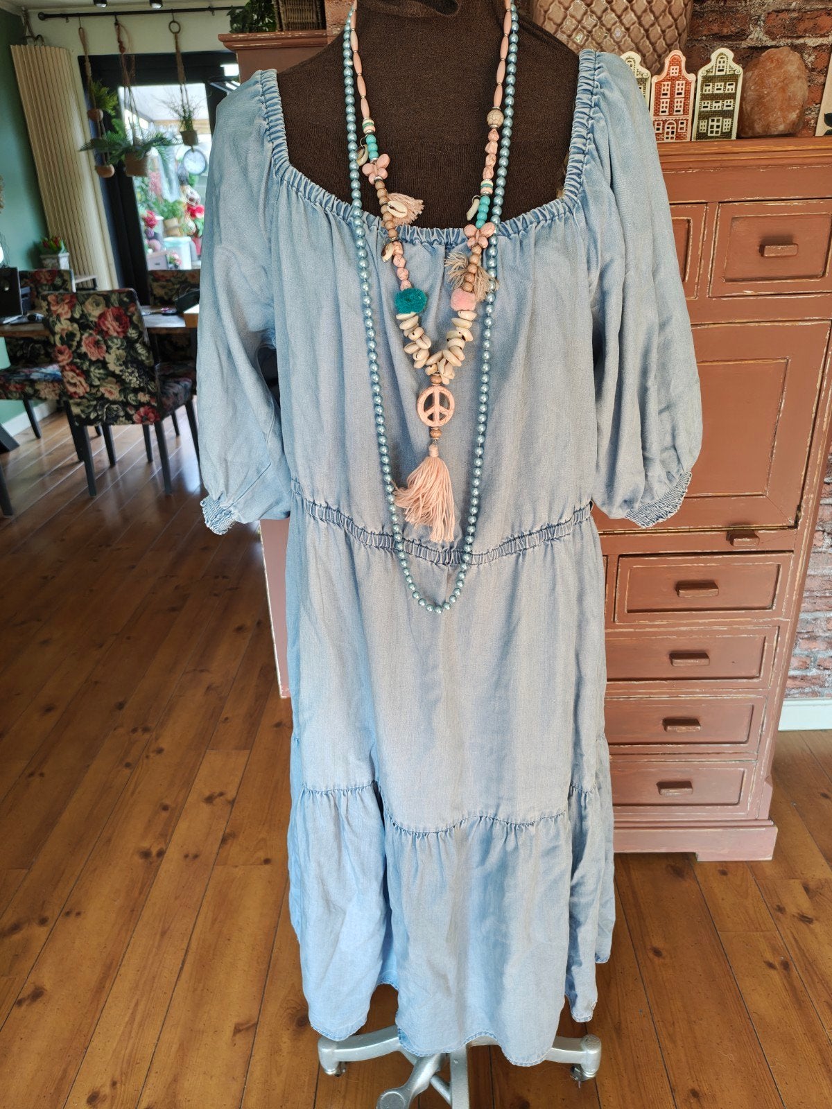 jurk spijkerjurk maat 52, Kleding | Dames, Jurken, Blauw, Maat 46/48 (XL) of groter, Ophalen of Verzenden, Zo goed als nieuw