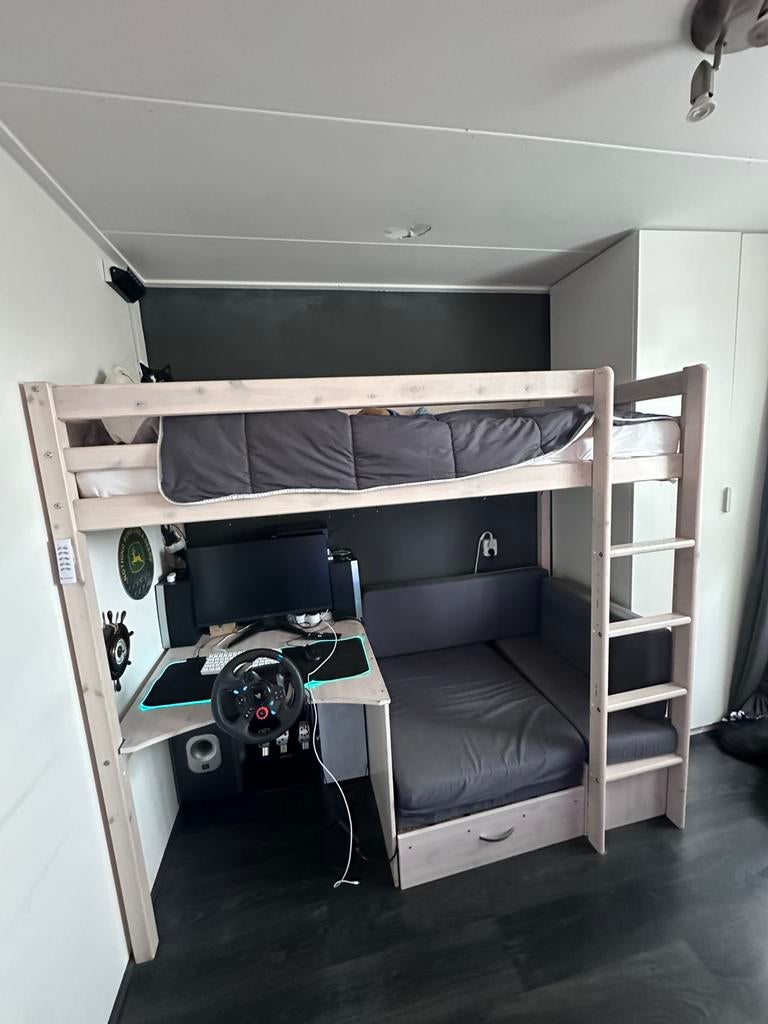 Stapelbed, Huis en Inrichting, Slaapkamer | Stapelbedden en Hoogslapers, 90 cm, 160 tot 180 cm, Tweepersoons, Ophalen of Verzenden