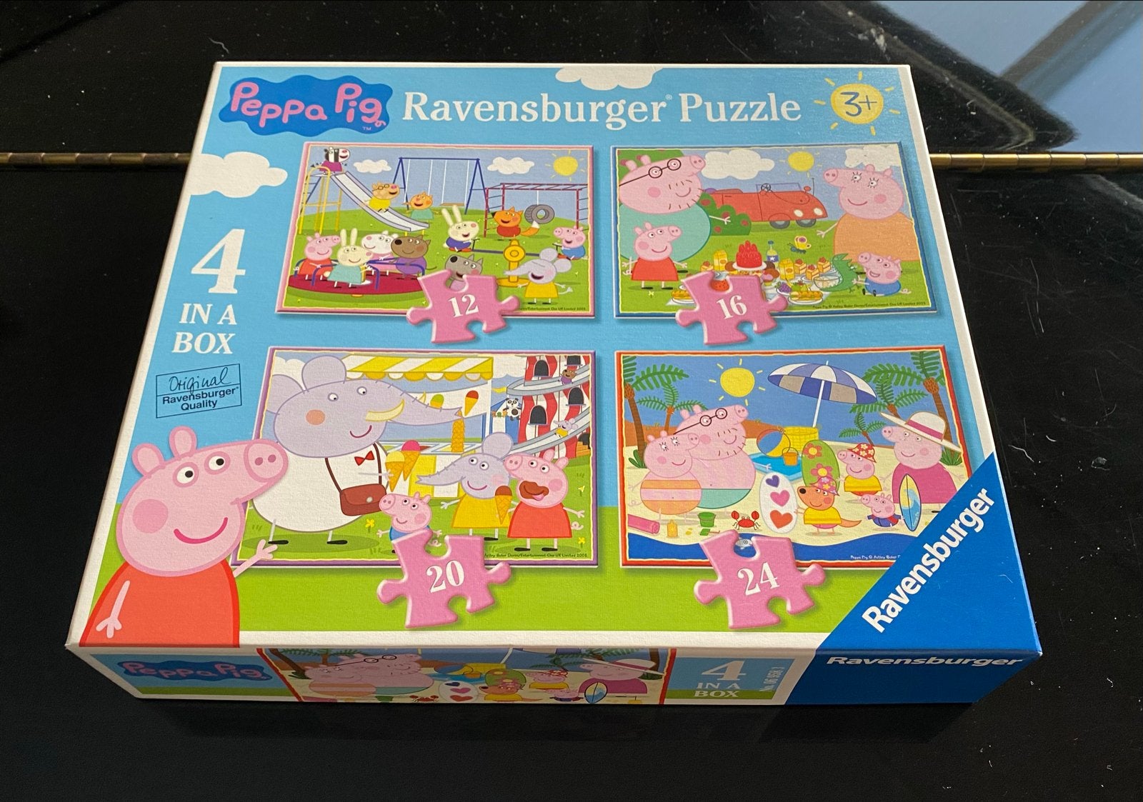 Peppa Pig Ravensburger Puzzel 4-in-1 (12, 16, 20, 24 stukjes, Ophalen of Verzenden, 10 tot 50 stukjes, Zo goed als nieuw, 2 tot 4 jaar