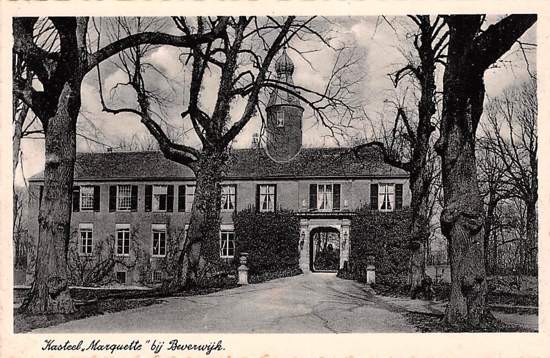 Beverwijk Kasteel Marquette, Ophalen of Verzenden, 1940 tot 1960, Ongelopen, Noord-Holland
