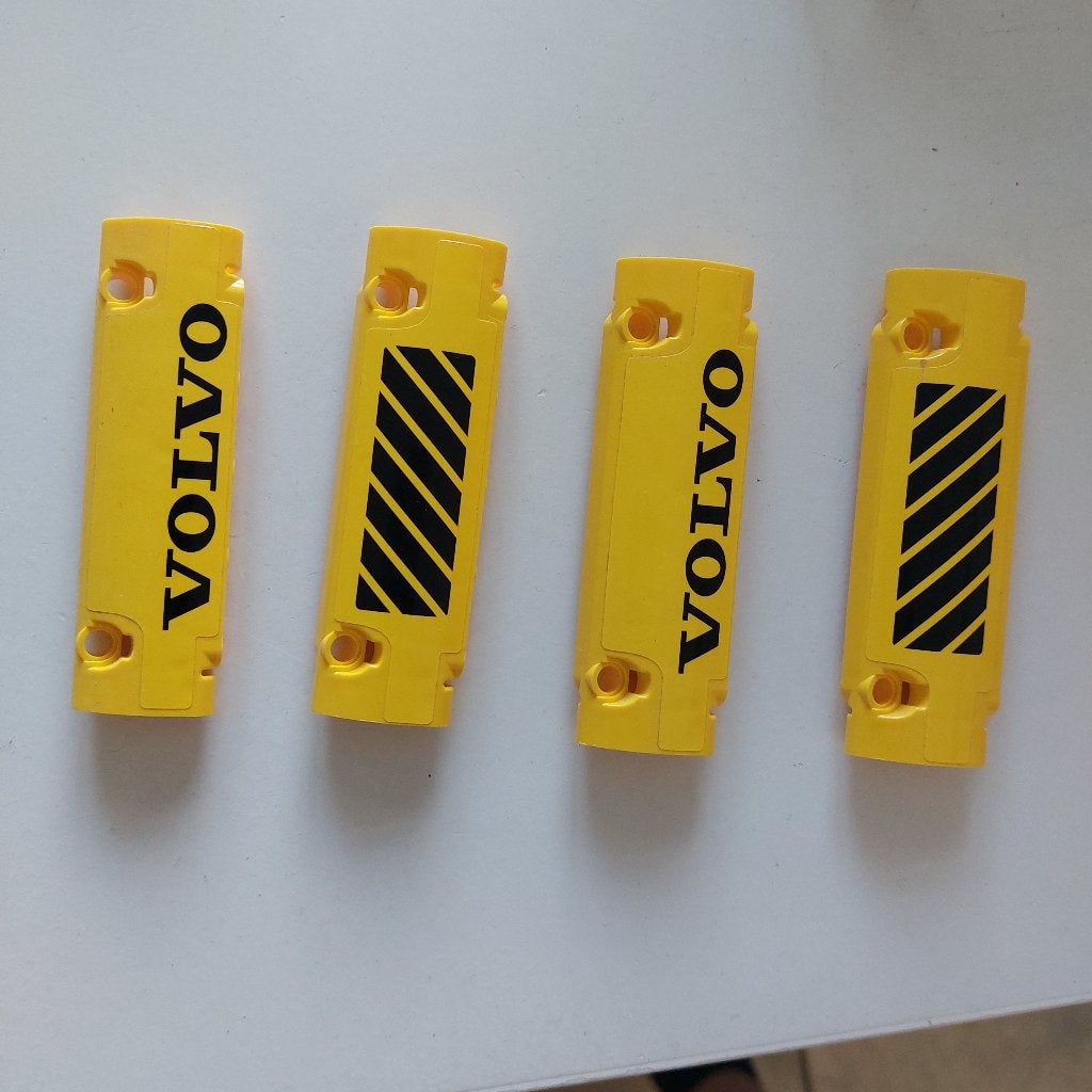 8 technic Lego paneel 11x3 gebogen met 2 pingat geel, Lego, Ophalen of Verzenden, Zo goed als nieuw, Technic