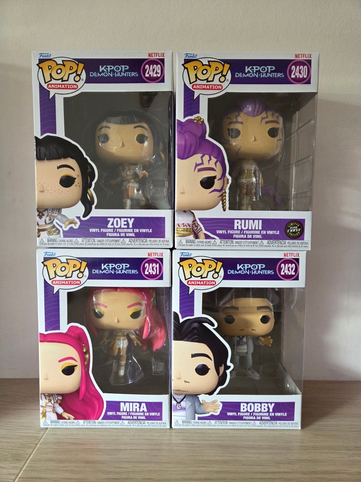 KPOP Demon Hunters Funko POP set met CHASE Rumi, Ophalen of Verzenden, Zo goed als nieuw