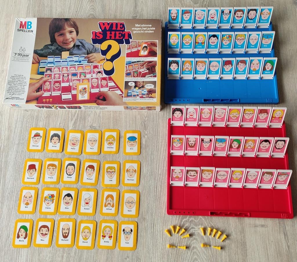 WIE IS HET ? uitgever MB 4725 uit de JAREN 80, Hobby en Vrije tijd, Gezelschapsspellen | Bordspellen, Ophalen of Verzenden