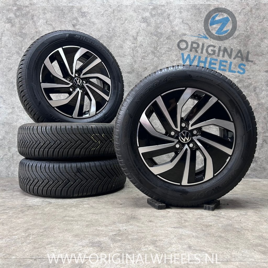 15 inch originele velgen + all season banden VW Polo, Gebruikt, 15 inch, Banden en Velgen, All Season