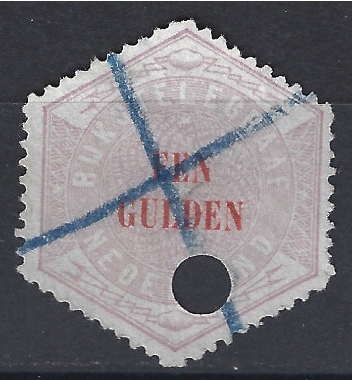 Telegram 11 geb 1877 ; OOK ROLTANDING + BRANDKAST zegels, Ophalen of Verzenden, T/m 1940, Gestempeld