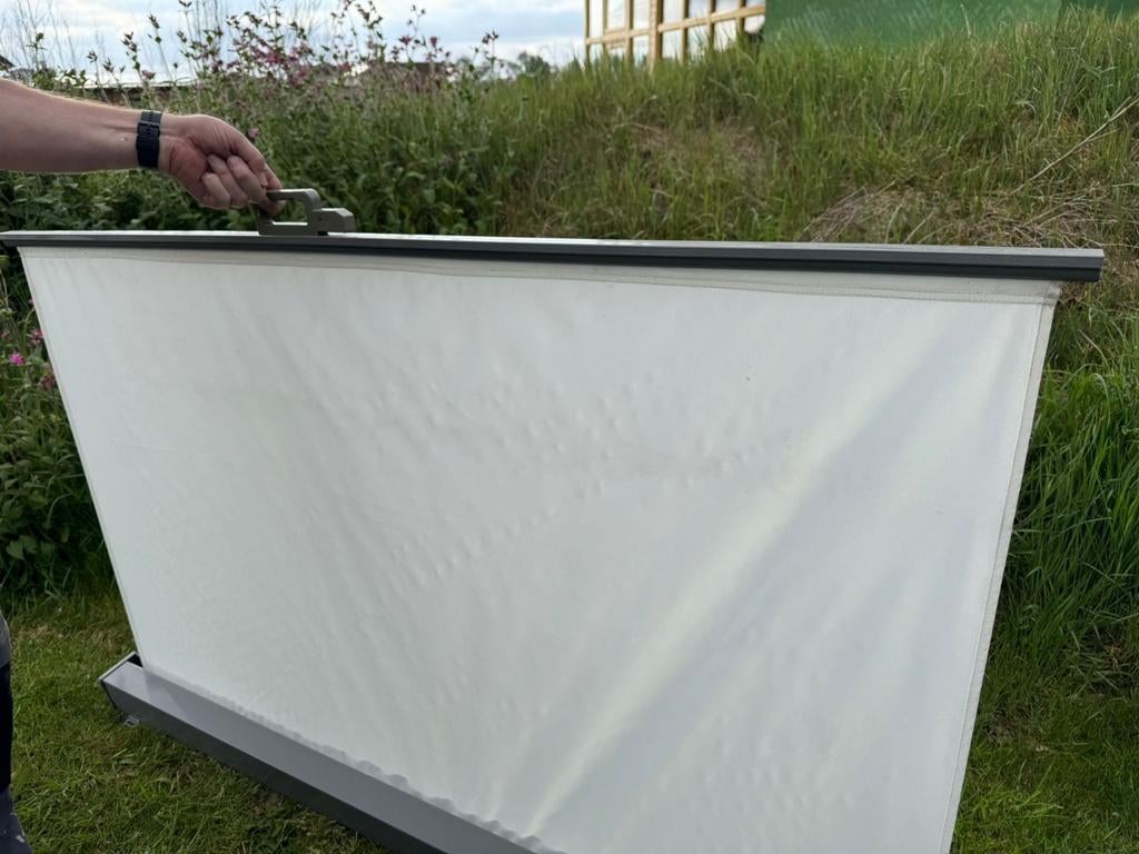 Uittrekbaar windscherm - Ideaal voor terras en tuin, Ophalen, Gebruikt, 200 cm of meer, 150 tot 200 cm