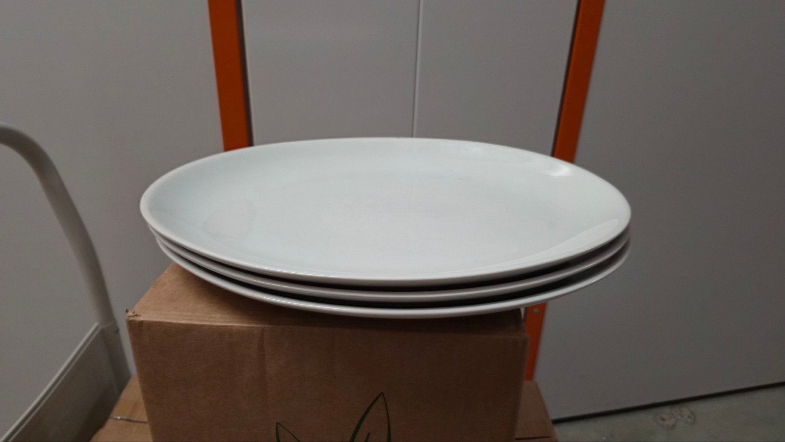 43x Ovale Porcelite Borden 36x27 cm - Wit, Ophalen, Gebruikt, Overige merken, Bord(en)