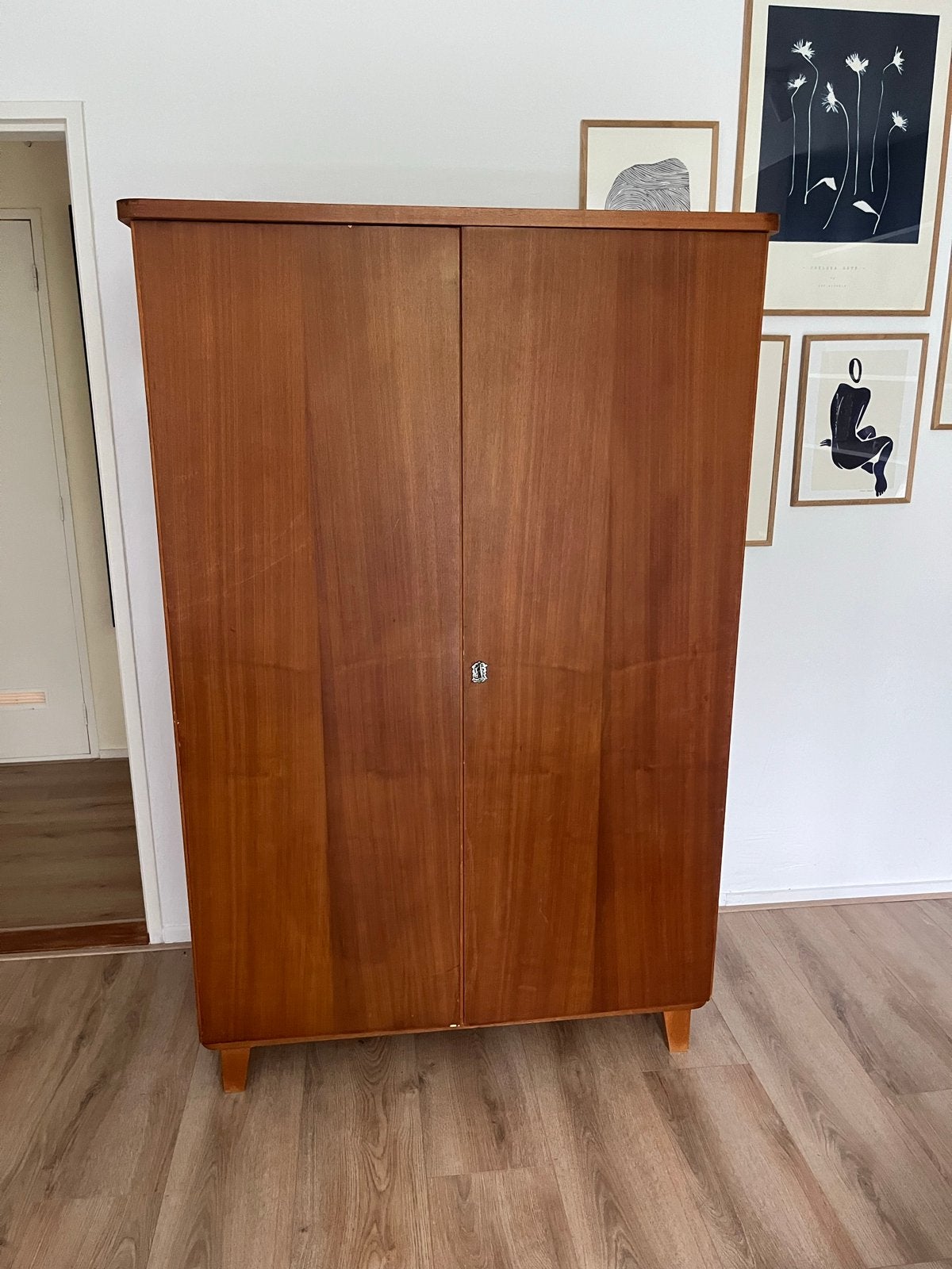 Vintage kledingkast - Jaren '60 stijl, Huis en Inrichting, Ophalen, Gebruikt, 100 tot 150 cm, 150 tot 200 cm