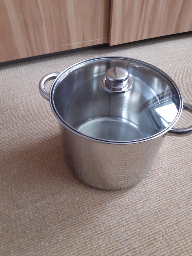 Grote 8 liter Handy Pan met Deksel, Huis en Inrichting, Keuken | Potten en Pannen, Ophalen of Verzenden, Zo goed als nieuw, Rvs