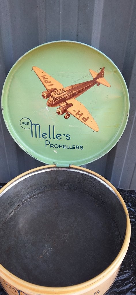 Zeldzaam antiek toonbank blik van Van Melle's Propellers🍬🧇, Ophalen of Verzenden, Gebruikt, Overige, Overige merken