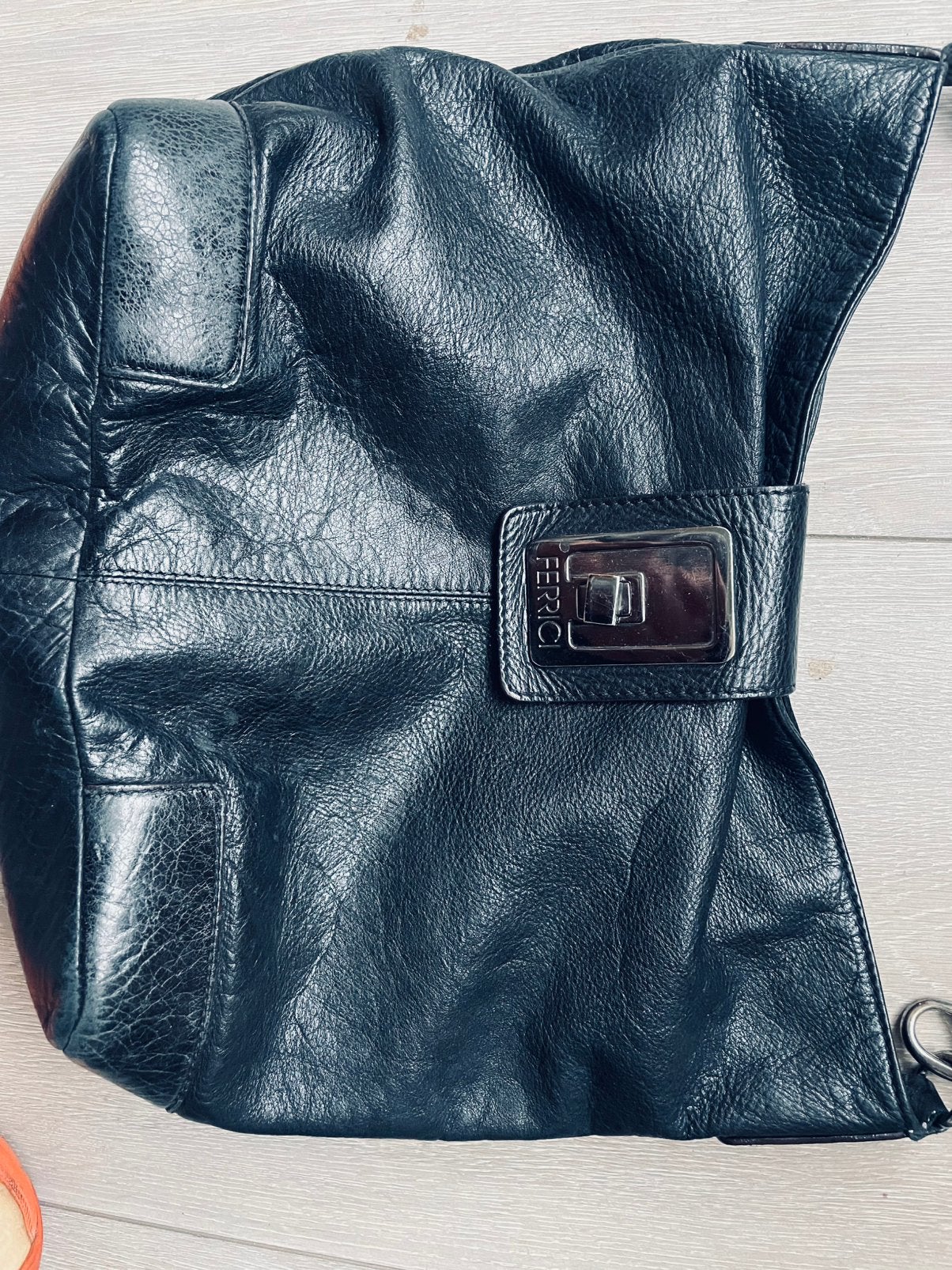 Te koop: leren tas, Claudio Ferrici, zwart, Ophalen of Verzenden