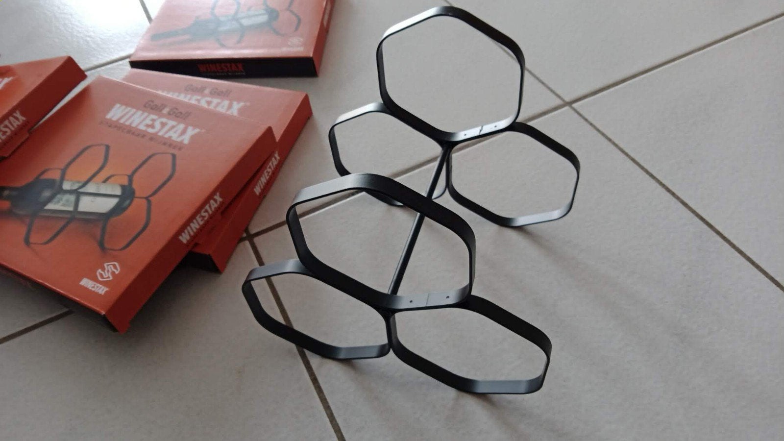 3 stuks Stax wijnrek, nieuw in de verpakking, 5 tot 15 flessen, Nieuw, Ophalen of Verzenden, Metaal