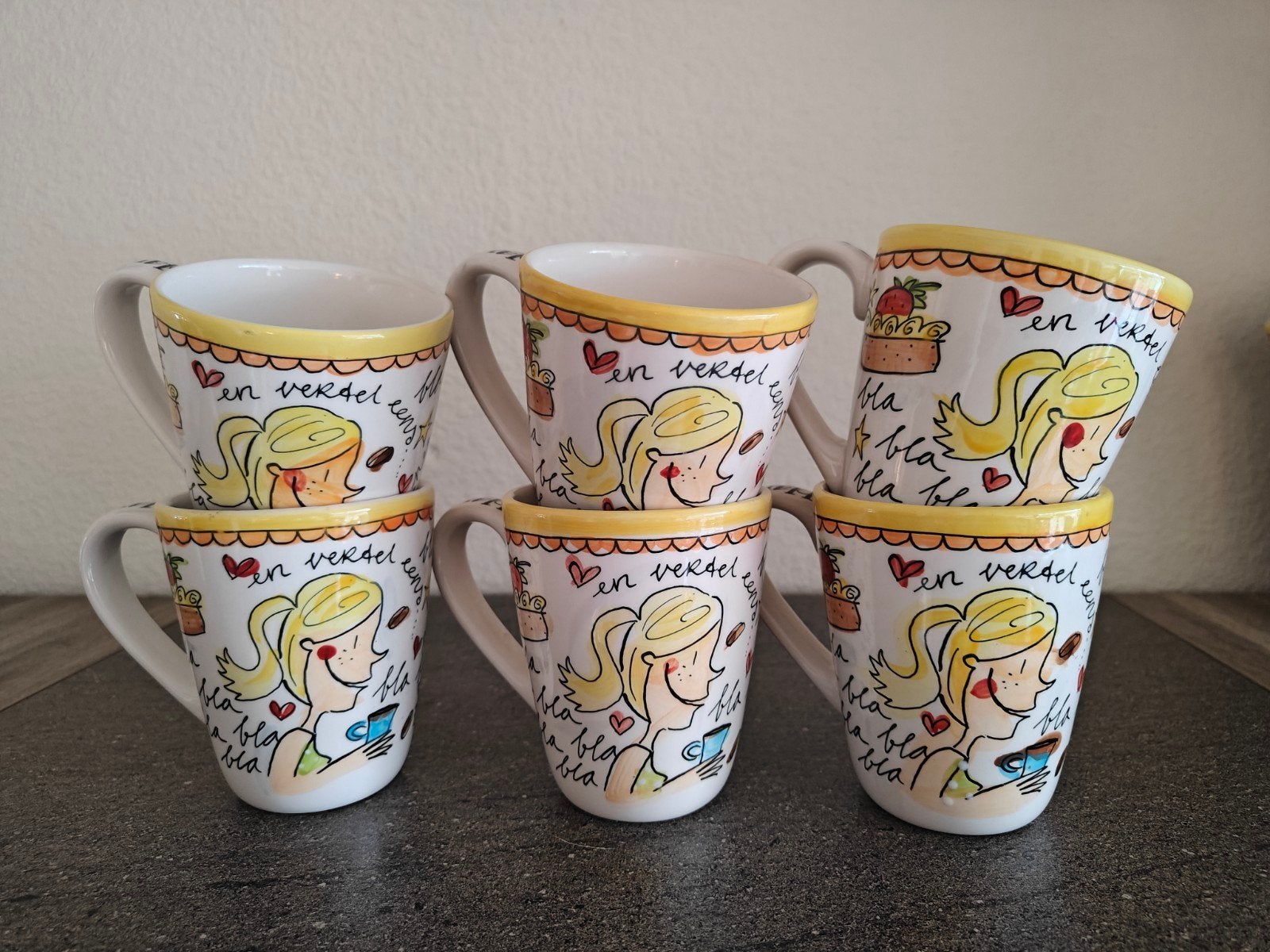 Blond Amsterdam Thee Mokken 350ML BlaBla Geel, Nieuw, Ophalen of Verzenden, Modern, Kop(pen) en/of Schotel(s)
