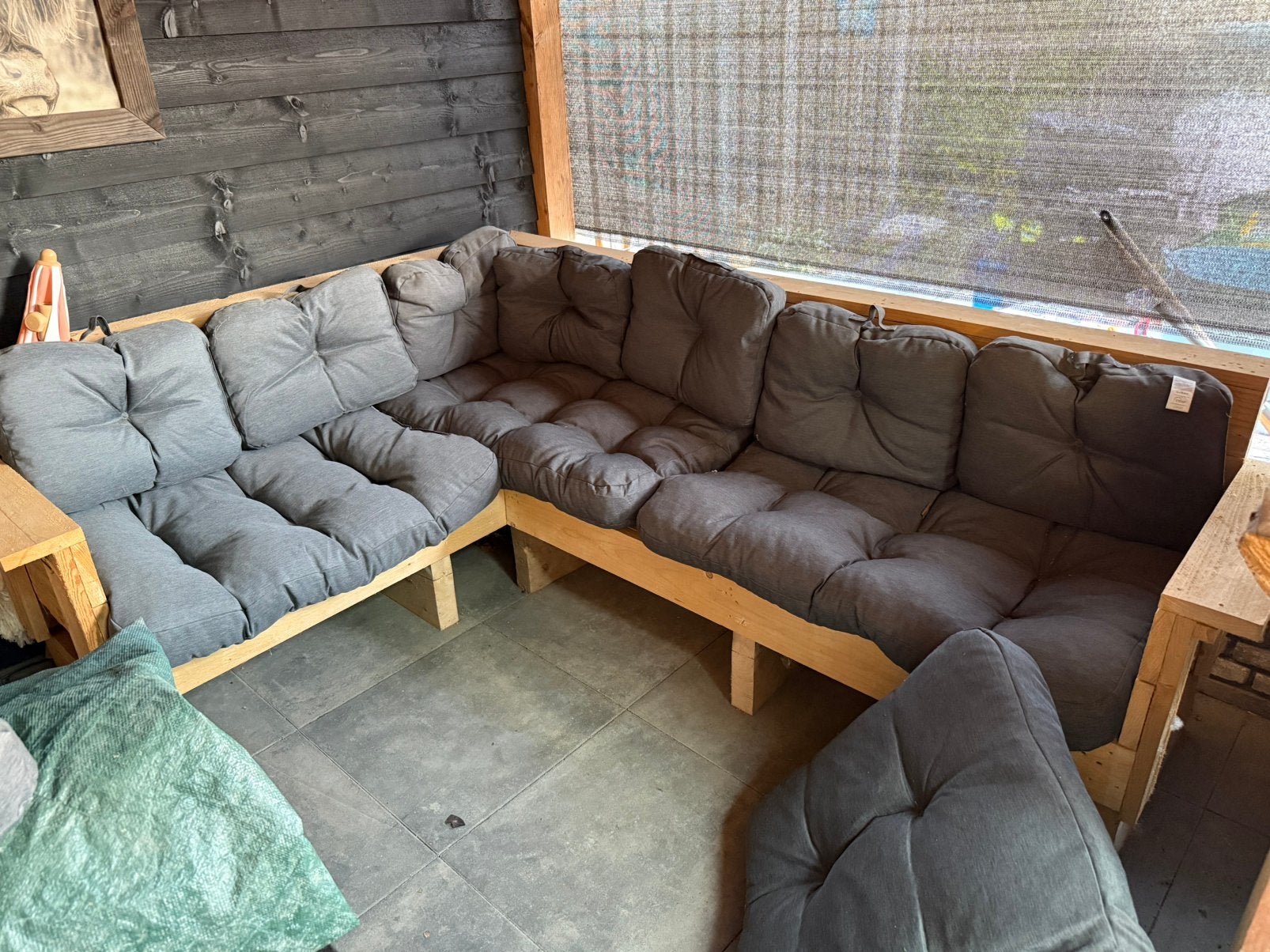 Zelfgemaakte zitbank, Ophalen, 4 zitplaatsen, Gebruikt, Loungeset