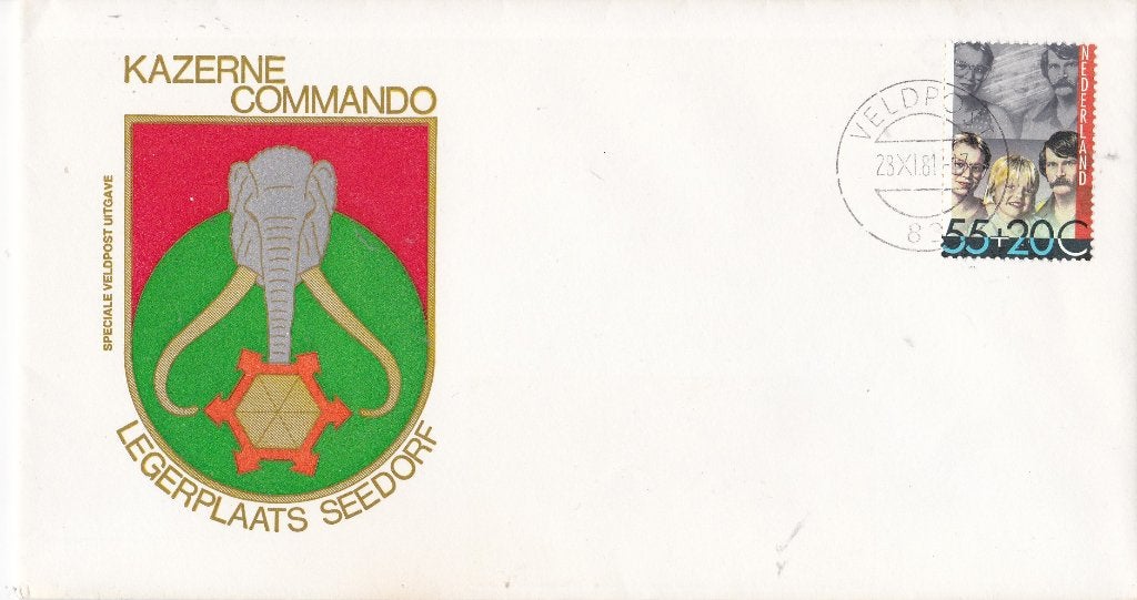 Veldpost – Kazerne Commando – Seedorf - 23 november 1981, Verzenden, Envelop