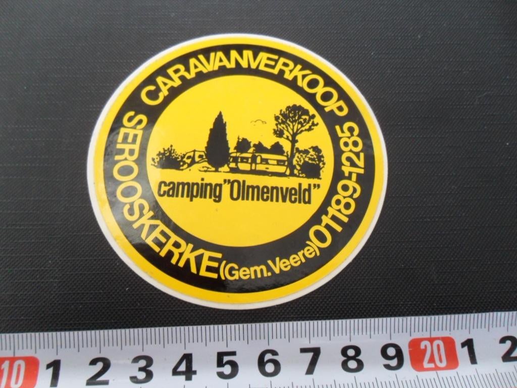 sticker caravan verkoop camping olmenveld serooskerke veere, Verzamelen, Stickers, Zo goed als nieuw, Ophalen