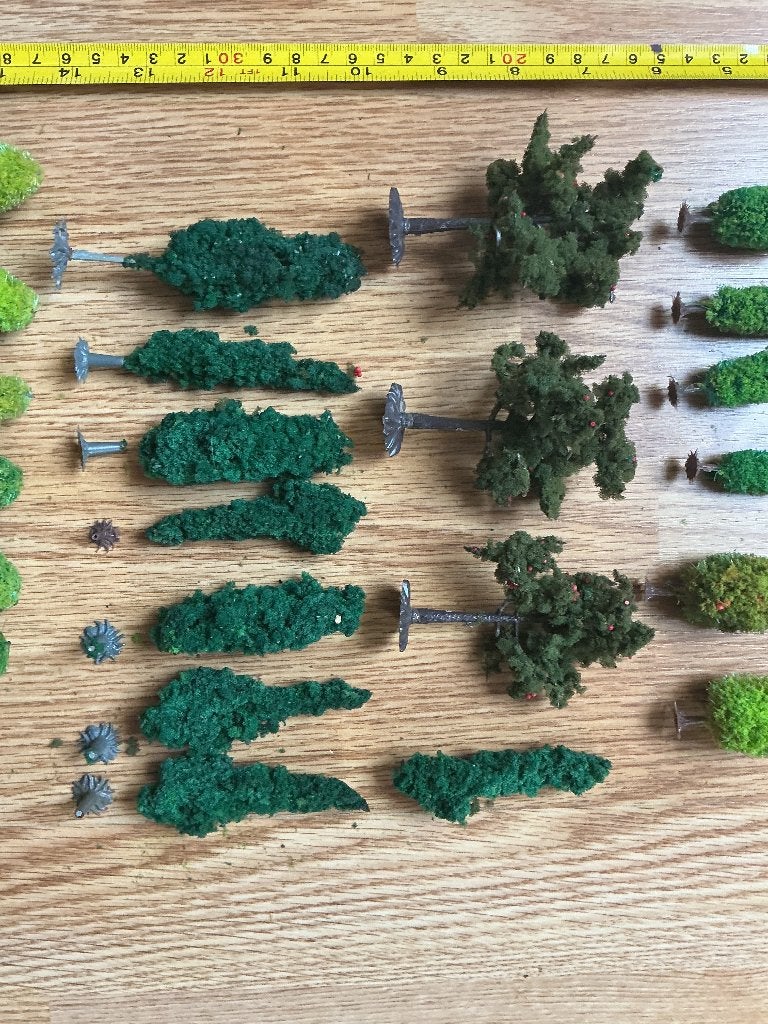Partij bomen, grasmat, groen en bomenbouwpakket H0, Hobby en Vrije tijd, Overige merken, Natuur, Gelijkstroom of Wisselstroom