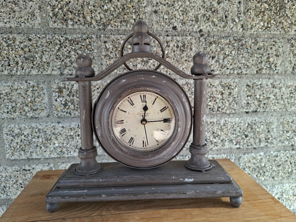 vintage schitterende mooie metalen schouwklok, Huis en Inrichting, Woonaccessoires | Klokken, Ophalen of Verzenden, Zo goed als nieuw