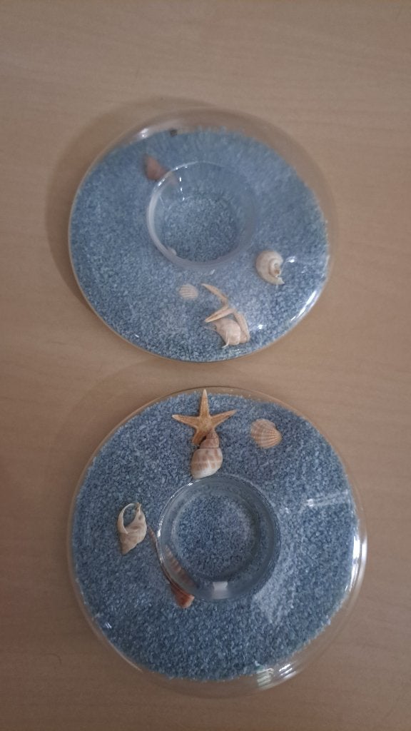 Waxinelicht houder Zee en Schelp - Only 1 Left, Ophalen of Verzenden, Zo goed als nieuw, Glas, Waxinelichthouder