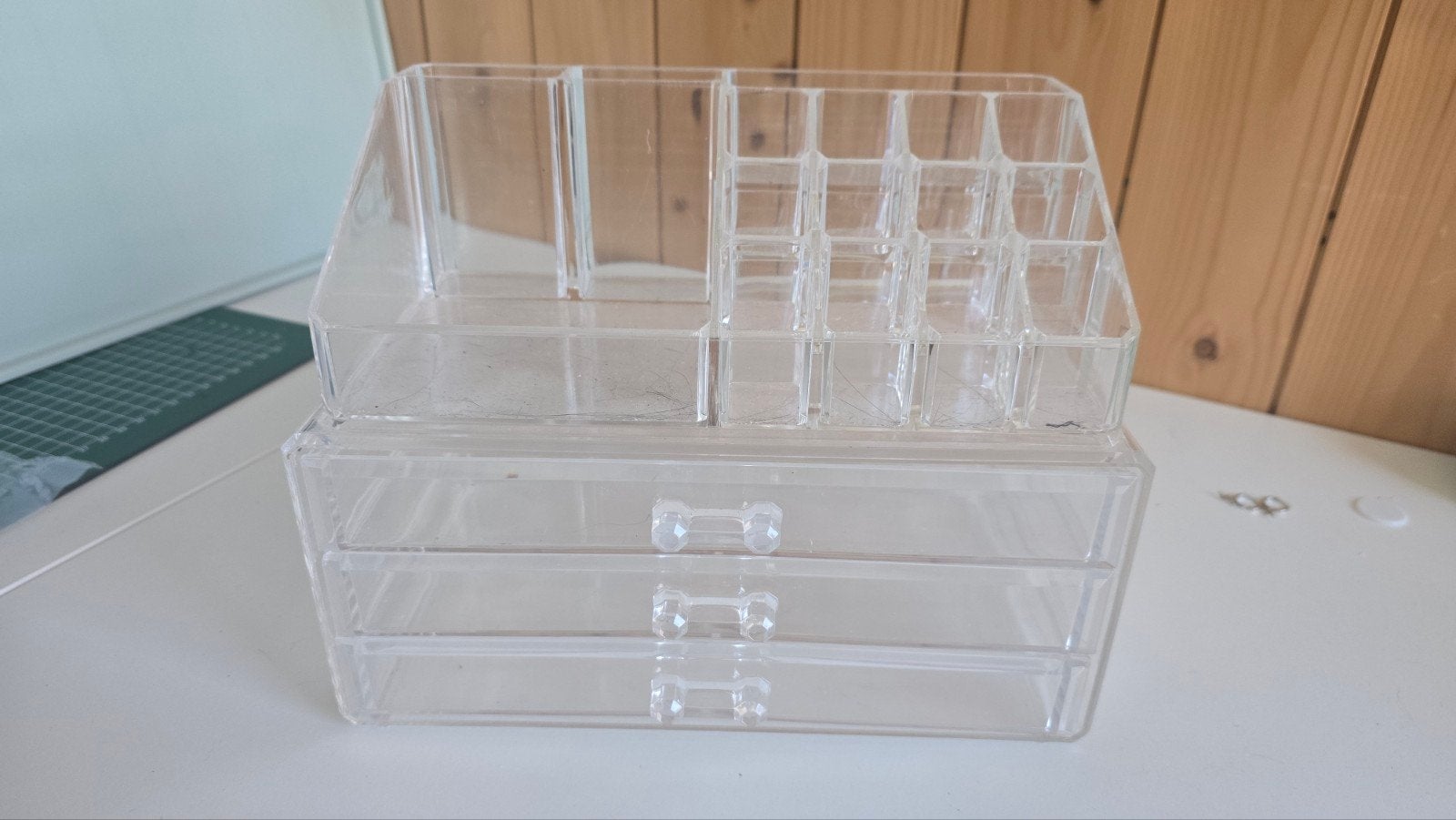 Transparante Acryl Make-up Organizer met Lades, Ophalen of Verzenden, Gebruikt, Overige kleuren, Hardcase