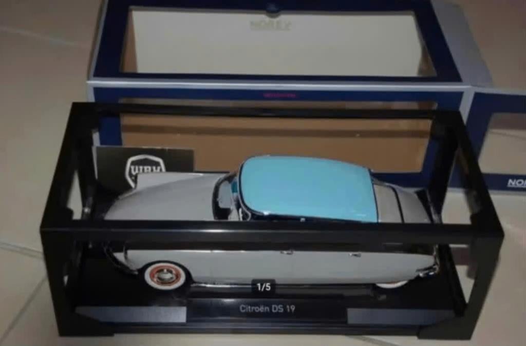 1:18 CITROEN DS 19 rosegrey/turrquoise Norev in doos WRH, Verzenden, Zo goed als nieuw, Auto, Norev