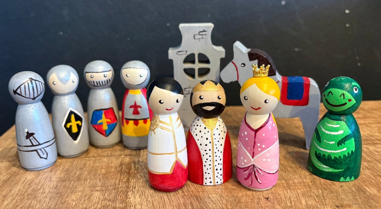 Peg dolls ridders/ sprookje, Ophalen of Verzenden, Nieuw, Jongen of Meisje
