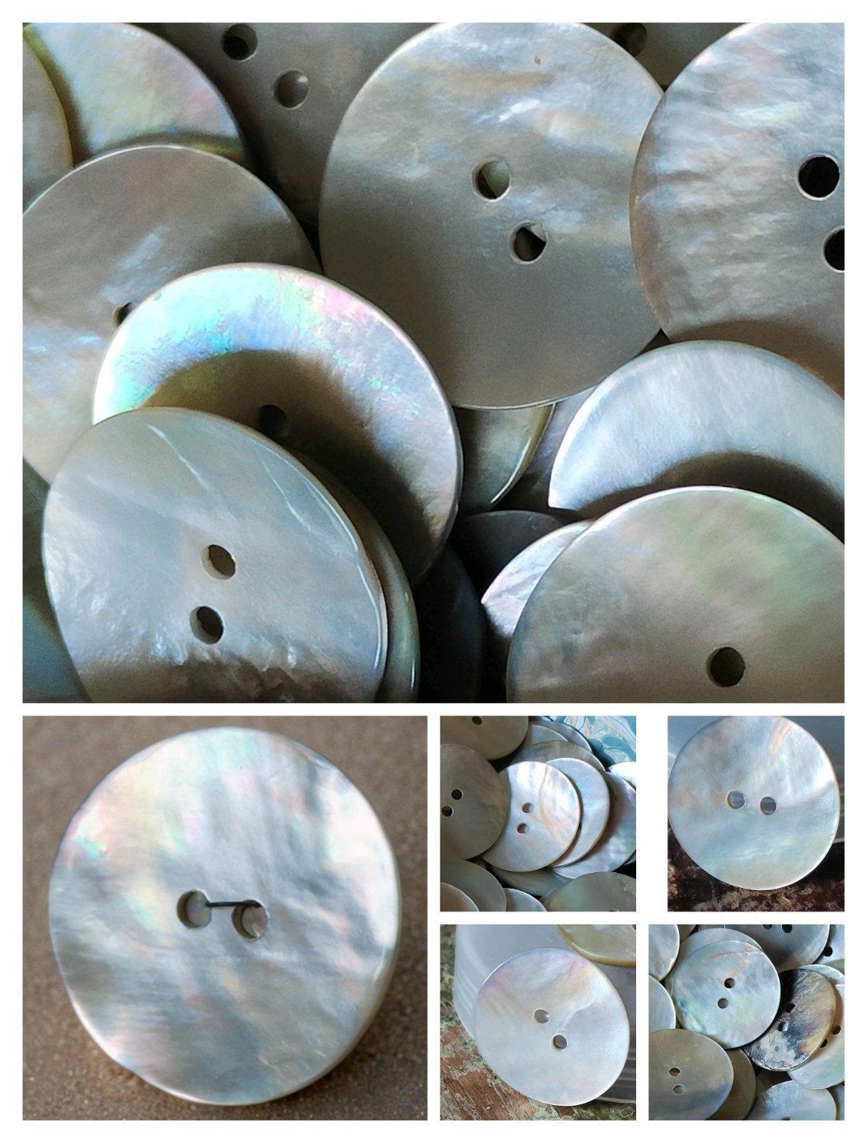 Prachtige parelmoeren Knopen - 25 mm  100 stuks!!, Ophalen of Verzenden, Nieuw, Knoop of Knopen
